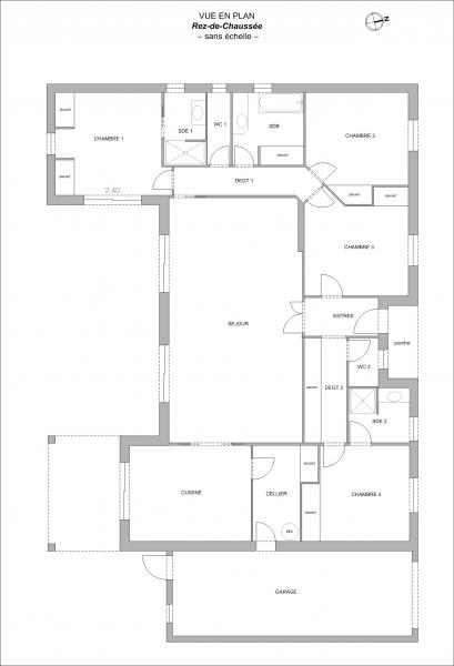 Plan Maison F5 de 133m² Talmont-Saint-Hilaire