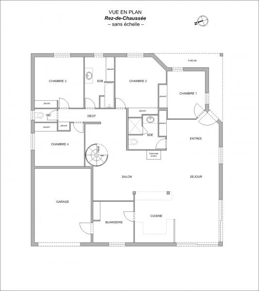 Plan Maison 165 m² Venansault